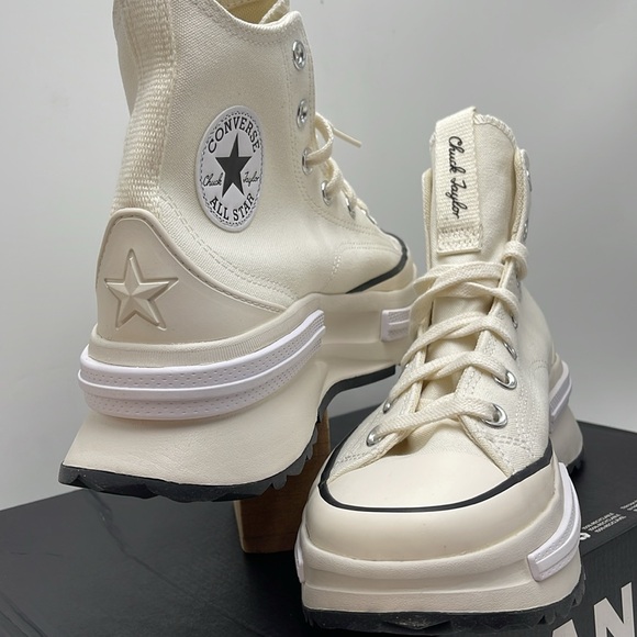 Converse WMNS RUN STAR LEGACY CX HI EGRET/BLACK/WHITE A00868C Platforms Sneakers - Picture 9 of 16